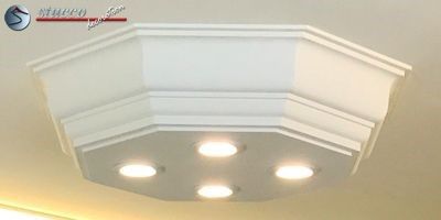 LED Stucklampe Düren 21/500x500-2 Design Lampen mit Stuck und LED Spots