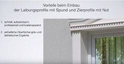 Vorteile der Laibungsprofile für die Fensterumrandung Montage von Fassadenstuck