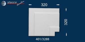 Äußeres Eckelement Deckenleisten aus Styropor Zürich 401