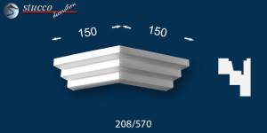 Außenecke zur LED Stuckleiste für indirekte Beleuchtung Erfurt 208