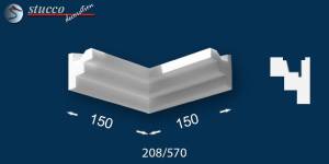 Innenecke zur LED Stuckleiste für indirekte Beleuchtung Erfurt 208