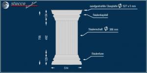 Dekosäule Hartschaum ODK 527/755 mit Beleuchtung Dekosäule Hartschaum ODK 527/755 mit Beleuchtung
