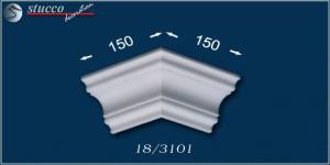 Zierleiste aus Styropor Frankfurt 18 inneres Eckelement