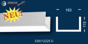 Stuckleiste Basisprofil für Deckenbeleuchtung mit LED Spots Münster 320 U Stuckleiste Basisprofil für Deckenbeleuchtung mit LED Spots Münster 320 U