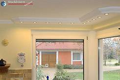 Wohnidee mit LED Deckenleisten für Küche