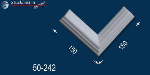 Eckleisten zu Styropor Deckenleisten und Wandleisten Sanmarino 50
