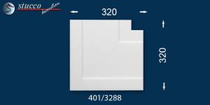 Inneres Eckelement Deckenleisten aus Styropor Zürich 401