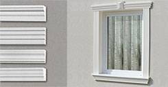 Fassadenverzierung mit Stuck Zum Laibungsprofil passende Zierleisten für die Fensterumrandungk